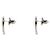 Gucci Ivory Heart Interlocking Silver Earrings - view 2