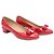 Salvatore Ferragamo Lackschuhe in Rot mit goldener Schleife - Ansicht 3