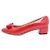 Salvatore Ferragamo Lackschuhe in Rot mit goldener Schleife - Ansicht 8