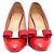 Salvatore Ferragamo Lackschuhe in Rot mit goldener Schleife - Ansicht 9