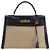 Hermès Hermes Kelly Black Box Calf with Gold Hardware 32 Beige