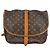 Louis Vuitton Saumur Monogram 35 Castaño - vista 2