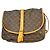 Louis Vuitton Saumur Monogram 35 Castaño - vista 2