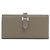 Hermès Cartera bi-fold Hermes Bearn Soufflé Gris pardo
