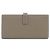Hermès Cartera bi-fold Hermes Bearn Soufflé Gris pardo - vista 2