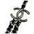 Collana Chanel in pelle nera e catena in metallo Nero - vista 3