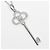 Pendente Crown Key Tiffany & Co. in oro bianco 18K con diamanti Argento - vista 3