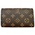 Louis Vuitton Monogram Portefeuille Tresor Bi-fold Wallet Marrone - vista 2