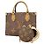 Borsa Louis Vuitton Monogram Giant Reverse OnTheGo PM Marrone