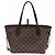Borsa Tote Louis Vuitton Neverfull Marrone Damier ebene - vista 2