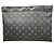 Louis Vuitton Monogram Eclipse Pochette Discovery Clutch Bag Preto