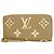 Louis Vuitton Monogram Empreinte Bicolor Zippy Wallet Beige