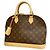 Bolso de mano Louis Vuitton Alma PM Monogram Castaño