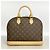 Bolso de mano Louis Vuitton Alma PM Monogram Castaño - vista 9