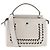 Borsa Convertible Fendi DotCom in Pelle Whipstitch Medium Bianco