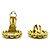 Boucles d'oreilles clips Chanel plaquées or Doré - vue 3