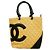 Chanel Cambon Tote Bag aus Lammleder Schwarz Beige