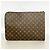 Louis Vuitton Monogram Pochette Document Clutch Bag Marrone - vista 9