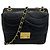 Borsa a tracolla Chanel in pelle d'agnello nera Nero