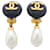 Orecchini a clip Chanel in nero e oro D'oro