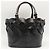 Saco Tote Prada em couro preto - vista 3
