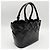 Saco Tote Prada em couro preto - vista 4