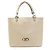 Salvatore Ferragamo Gancini Leather Small Beige