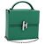 Hermès Borsa a mano HERMES Synetique Chevre in pelle verde argento Auth ka5671SAM