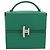 Hermès Borsa a mano HERMES Synetique Chevre in pelle verde argento Auth ka5671SAM - vista 13