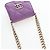 CHANEL Matelasse Chain Shoulder Pouch Lamb Skin Purple Gold CC Auth 195109M Dourado Roxo - vista 17