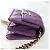 CHANEL Matelasse Chain Shoulder Pouch Lamb Skin Purple Gold CC Auth 195109M Dourado Roxo - vista 3