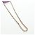 CHANEL Matelasse Chain Shoulder Pouch Lamb Skin Purple Gold CC Auth 195109M Dourado Roxo - vista 7