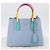 PRADA Handtasche Saffiano 2-Wege Hellblau Goldton Auth 195344M - Ansicht 12
