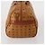 Borsa Boston MCM Logogram Vicetos PVC Pelle 2way Marrone Oro Auth 192616A D'oro - vista 3
