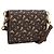 BURBERRY TB Monogram Portamonete Borsa a Tracolla PVC Brown Gold Auth 196826V Marrone D'oro