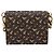 BURBERRY TB Monogram Portamonete Borsa a Tracolla PVC Brown Gold Auth 196826V Marrone D'oro - vista 2