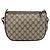 GUCCI GG Supreme Web Sherry Line Bag PVC Beige Gold 89 02 032 Auth 195081 Bege Dourado - vista 2