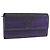 CHANEL Langer Geldbeutel Leder Lila CC Auth 196318