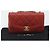 Borsa a tracolla CHANEL Matelassé in pelle d'agnello rossa con catena e CC dorato Auth 195253SM Rosso - vista 12