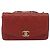 Borsa a tracolla CHANEL Matelassé in pelle d'agnello rossa con catena e CC dorato Auth 195253SM Rosso - vista 13