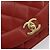 Borsa a tracolla CHANEL Matelassé in pelle d'agnello rossa con catena e CC dorato Auth 195253SM Rosso - vista 19