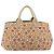 Borsa a mano PRADA Canapa M Canvas Beige Gold Auth 195043A D'oro - vista 2