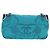 Borsa a tracolla con catena CHANEL Canvas Blu Turchese Argento CC Auth 195104M - vista 3