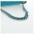 Borsa a tracolla con catena CHANEL Canvas Blu Turchese Argento CC Auth 195104M - vista 8