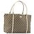 Gucci Borsa Tote GG Supreme in PVC Beige Oro 197953 Auth 194383