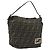 Borsa a Tracolla FENDI Zucca Canvas Nero Marrone Auth 193345