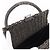 Borsa a mano CHANEL in paglia Grigio Argento CC Auth 195504SM Marrone - vista 19