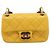 CHANEL Mini Matelasse 17 Borsa a catena Pelle d'Agnello Giallo Oro CC Auth 195513SAM D'oro - vista 13