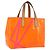 LOUIS VUITTON Monogram Vernis Fluo Reade PM Bolso de Mano Naranja M91905 Auth ka5686