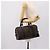 Céline Borsa Boston CELINE Macadam Canvas PVC Pelle Nero Oro Auth 195373V D'oro - vista 24